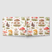 Whimsical Mushroom Pattern – Vintage Botanical  ゲストブック (全面)