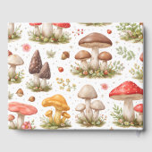 Whimsical Mushroom Pattern – Vintage Botanical  ゲストブック (裏面)