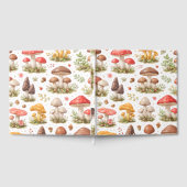 Whimsical Mushroom Pattern – Vintage Botanical  ゲストブック (全面)