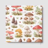 Whimsical Mushroom Pattern – Vintage Botanical  ゲストブック (裏面)