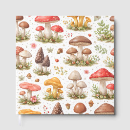 Whimsical Mushroom Pattern – Vintage Botanical  ゲストブック