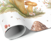 Whimsical Mushroom Pattern – Vintage Botanical  ラッピングペーパー (ロールコーナー)