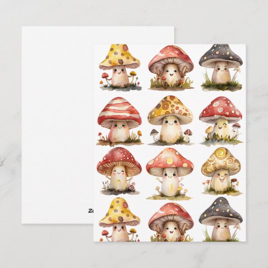  whimsical mushrooms シーズンカード (正面/裏面)