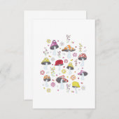 Whimsical Mushrooms 招待状 (正面/裏面)