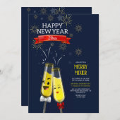 Whimsical New Year 招待状 (正面/裏面)