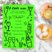 Whimsical NEW YEAR Party Cocktail Drinks Custom  メニュー