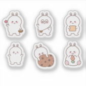 Whimsical Notebook Bunny Art Collection シール (正面)