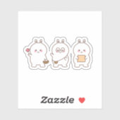 Whimsical Notebook Bunny Art Collection シール (シート)
