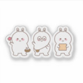 Whimsical Notebook Bunny Art Collection シール (正面)