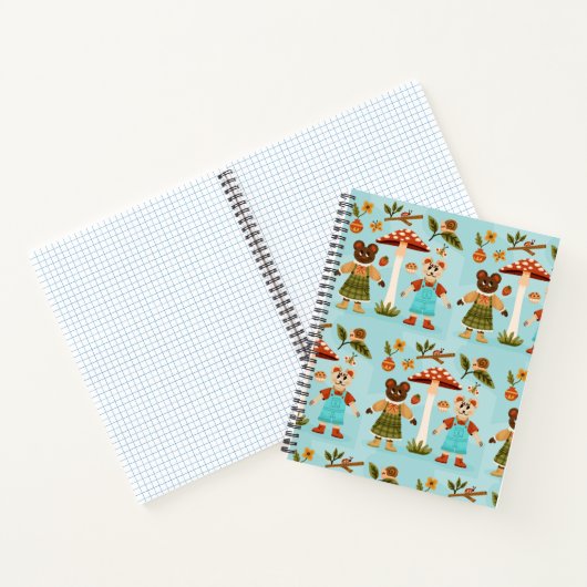 Whimsical notebook design with cartoon  ノートブック (内部)