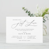 Whimsical Nothing Fancy Just Love Micro Wedding 招待状 (スタンド正面)