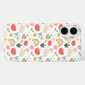 Whimsical Nursery Pattern with Clouds and Stars Case-Mate iPhoneケース (裏面 (横))