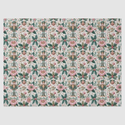 Whimsical Nutcracker and Floral Art 薄葉紙 (正面)