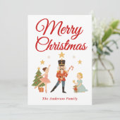 Whimsical Nutcracker Ballet Christmas Scene シーズンカード (スタンド正面)