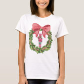 Whimsical Nutcracker Christmas Wreath Tシャツ (正面)