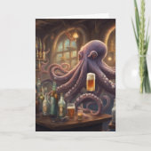 Whimsical Octopus Bartender appreciation カード (正面)