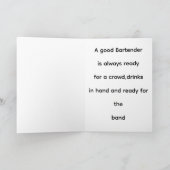 Whimsical Octopus Bartender appreciation カード (内部)