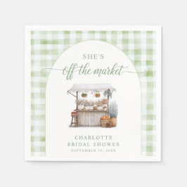 Whimsical Off the Market Farmer Bridal Shower スタンダードカクテルナプキン