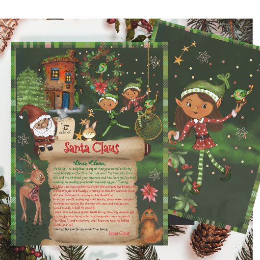 Whimsical Official Letter from Santa Desk with Elf