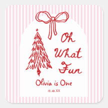 Whimsical Oh What Fun Girl 1st Birthday Party