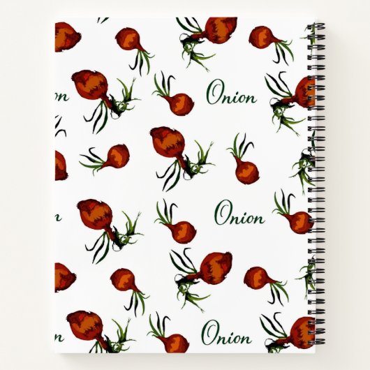 Whimsical Onion Pattern Notebook ノートブック (裏面)