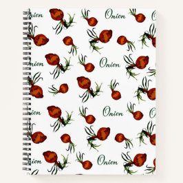 Whimsical Onion Pattern Notebook ノートブック