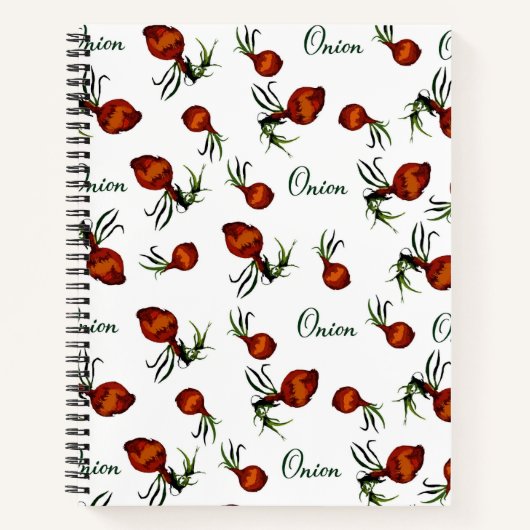 Whimsical Onion Pattern Notebook ノートブック (正面)