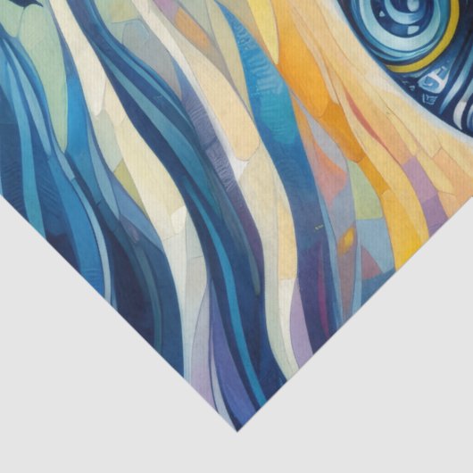 Whimsical Orca Whale Beach Coastal Decoupage  薄葉紙 (詳細)