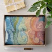 Whimsical Orca Whale Beach Coastal Decoupage  薄葉紙 (ギフト)