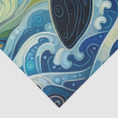 Whimsical Orca Whale Beach Coastal Decoupage  薄葉紙 (詳細)