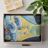 Whimsical Orca Whale Beach Coastal Decoupage  薄葉紙 (ギフト)