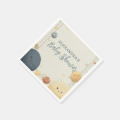 Whimsical Outer Space Baby Shower スタンダードカクテルナプキン (角)