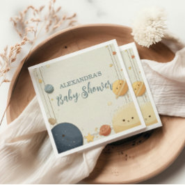 Whimsical Outer Space Baby Shower スタンダードカクテルナプキン