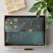 Whimsical Owl Fantasy Decoupage Paper in Teal  薄葉紙 (ギフト)