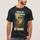 Whimsical Owl in Sunglasses - ELGIS Tシャツ (正面)