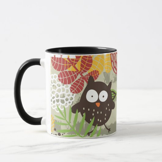 Whimsical owl Mug マグカップ (左)