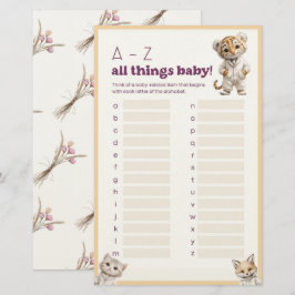 Whimsical Pajama Animals: All Things Baby Game 便箋