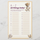 Whimsical Pajama Animals: All Things Baby Game  便箋 (正面)