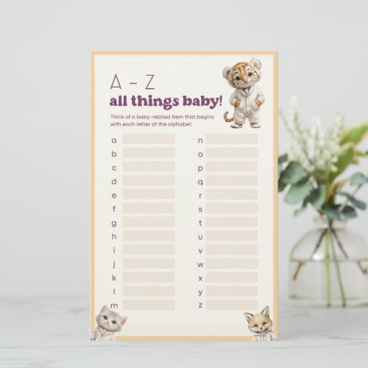 Whimsical Pajama Animals: All Things Baby Game  便箋 (スタンド正面)