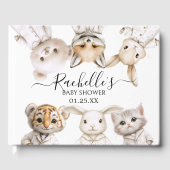 Whimsical Pajama Animals: Soft Pastel Party Accent ゲストブック (正面)