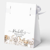 Whimsical Pajama Animals: Soft Pastel Party Accent フェイバーボックス (裏面)