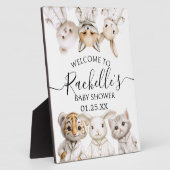 Whimsical Pajama Animals: Soft Pastel Party Accent フォトプラーク (側面)