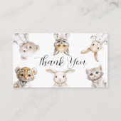 Whimsical Pajama Animals: Thank You  エンクロージャーカード (正面)