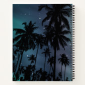 Whimsical Palm Trees Starry Night Sky Personalised ノートブック (裏面)