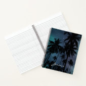 Whimsical Palm Trees Starry Night Sky Personalised ノートブック (内部)