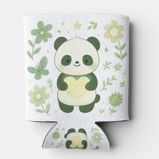 Whimsical Panda Heart Can Cooler 缶クーラー (裏面)