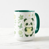    Whimsical Panda Heart Ceramic Mug マグカップ (正面右)