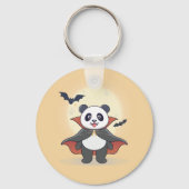Whimsical Panda Wizard with Magic Hat キーホルダー (正面)