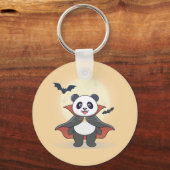 Whimsical Panda Wizard with Magic Hat キーホルダー (正面)