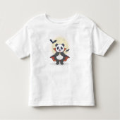 Whimsical Panda Wizard with Magic Hat トドラーTシャツ (正面)